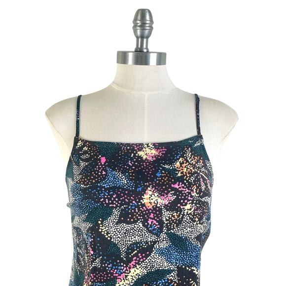 O’Neill Lexie Open Back Midi Dress Floral Print Square Neck Blue - Picture 3 of 10